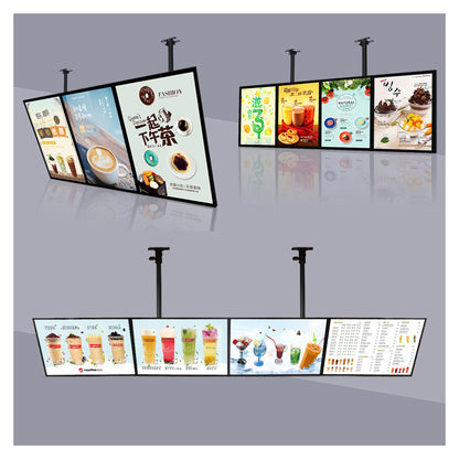 Slim magnetic panel aluminum frame restaurant menu led message advertising sign crystal advertising light boxes