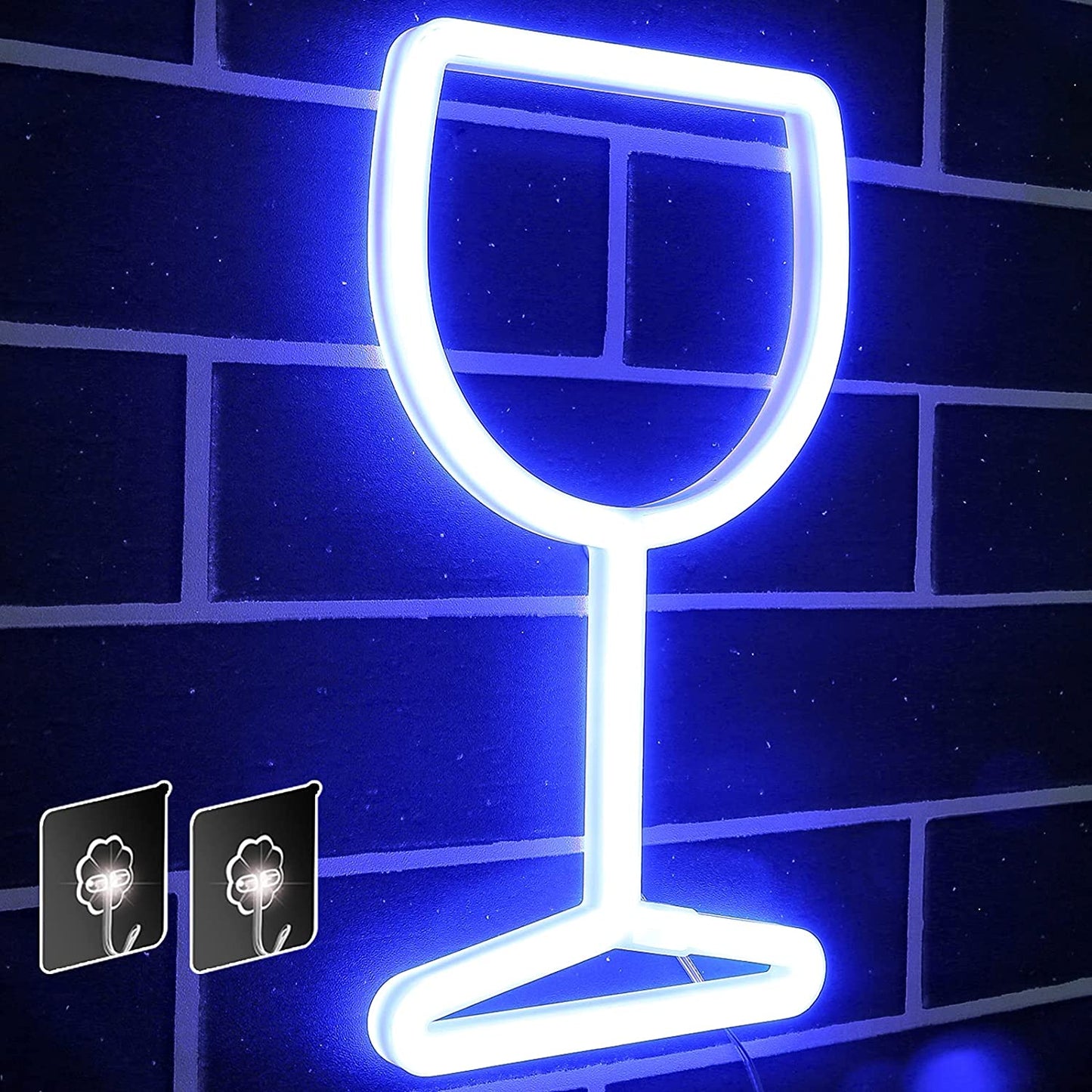 wine glasses neon sign bar & party neon sign