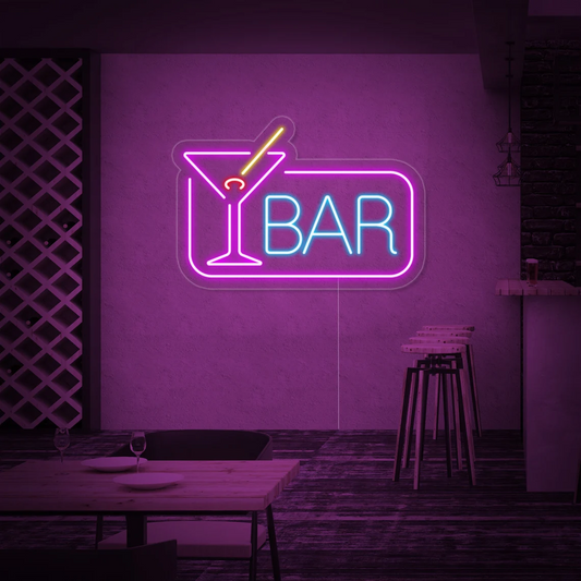 Bar wine neon sign custom neon sign for bar & party