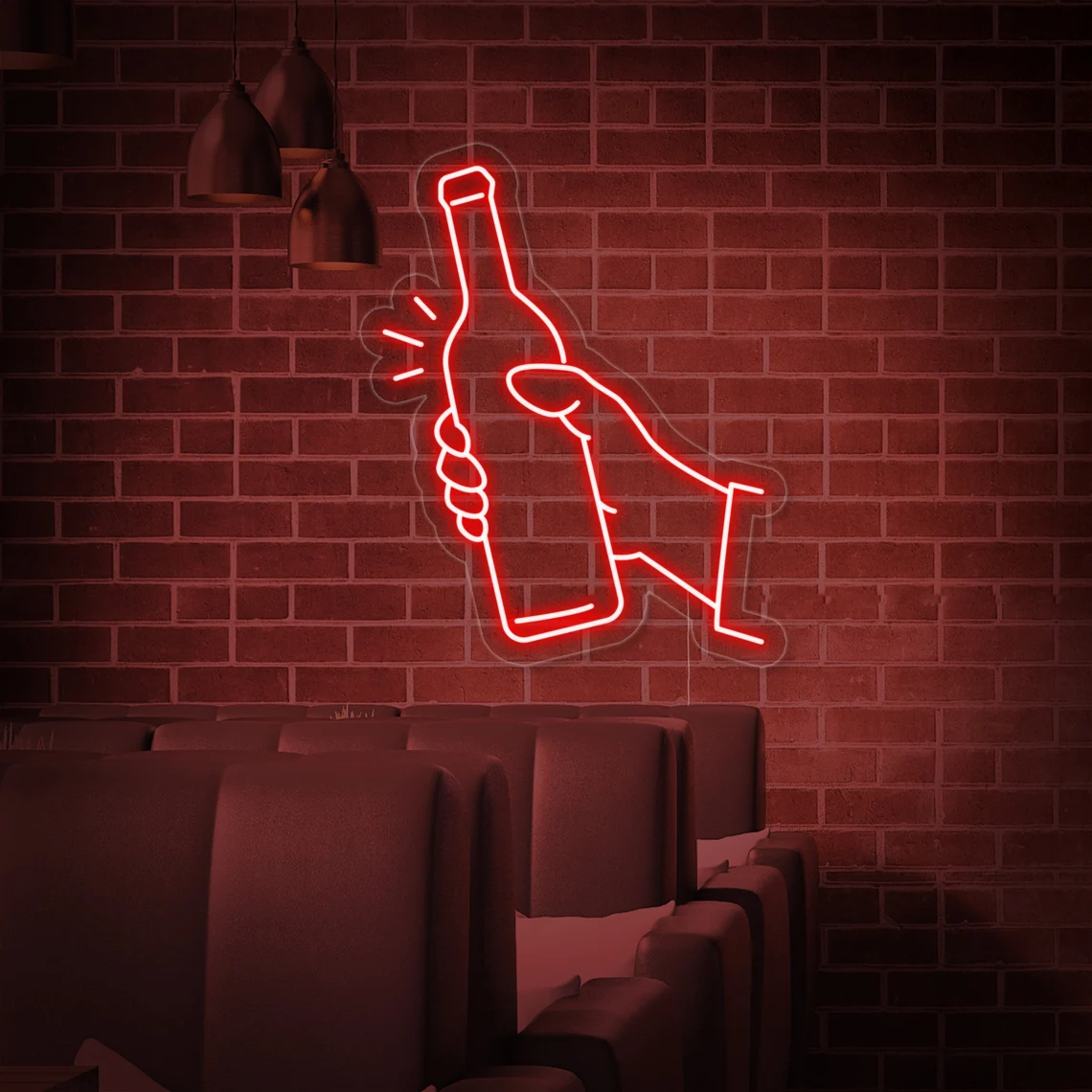 wine bar party neon sign custom neon sign style 2