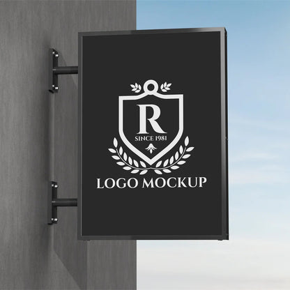 Custom Advertising Logo Lightbox Sign - Double Sided Square Outdoor LED Logo Store Signs for Business Retail Advertising,Salon, Cafés, Bars & Restaurants (Square)