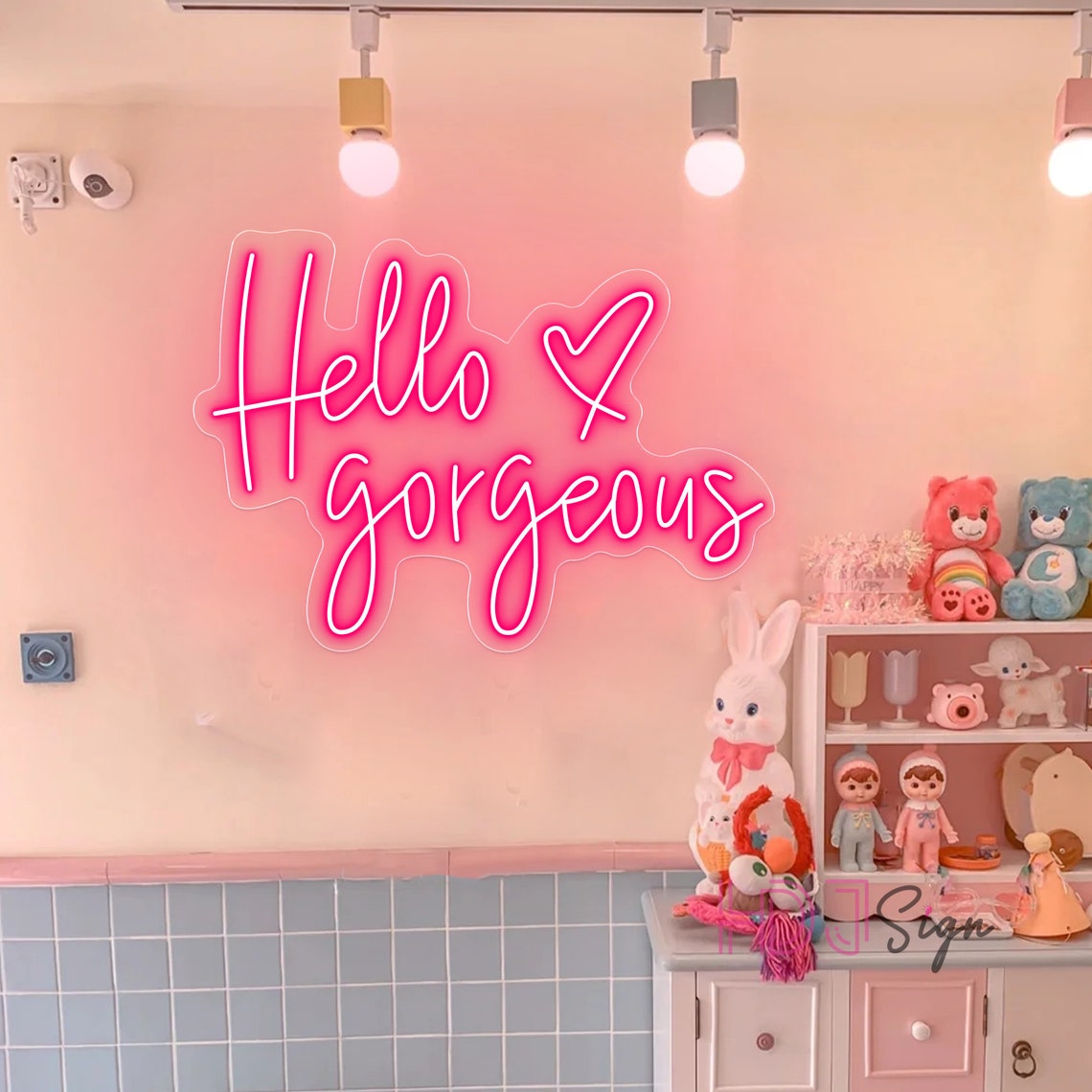 "Hello gorgeous"  Neon Sign – Chic & Stylish LED Décor 2