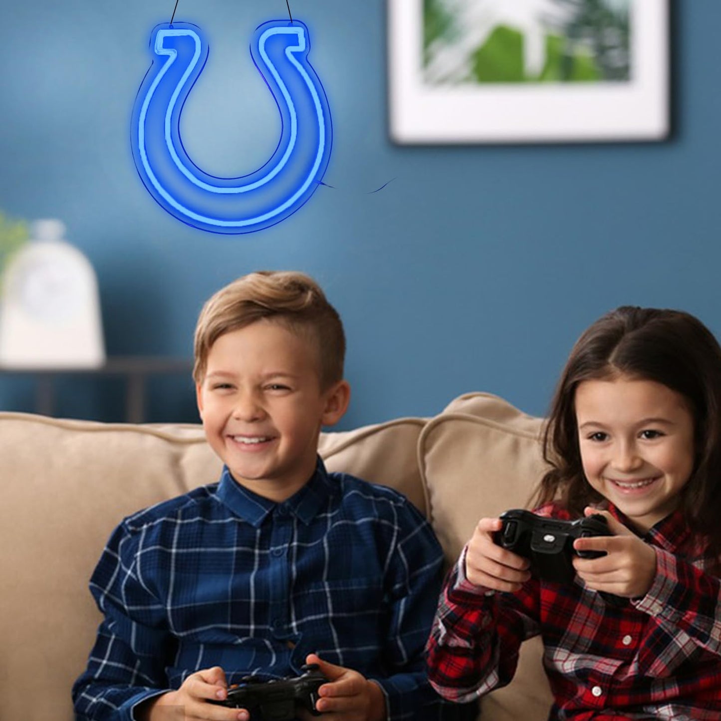 Indianapolis Colts Team Logo Football Neon Sign rendering