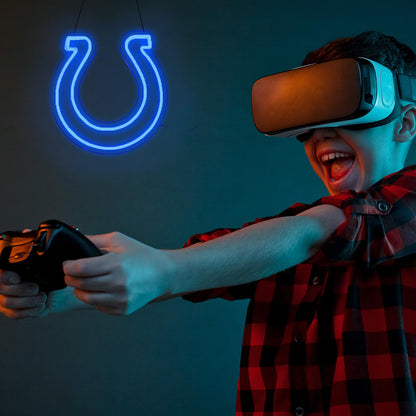 Indianapolis Colts Team Logo Football Neon Sign rendering 2