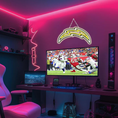 Los Angeles Chargers Team Logo Football Neon Sign rendering