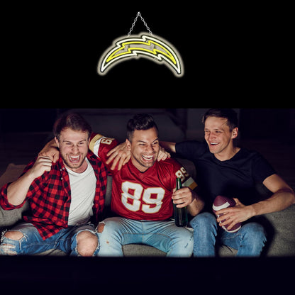 Los Angeles Chargers Team Logo Football Neon Sign rendering 3