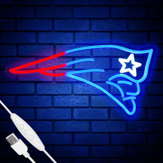 New England Patriots Team Logo Football Neon Sign 1
