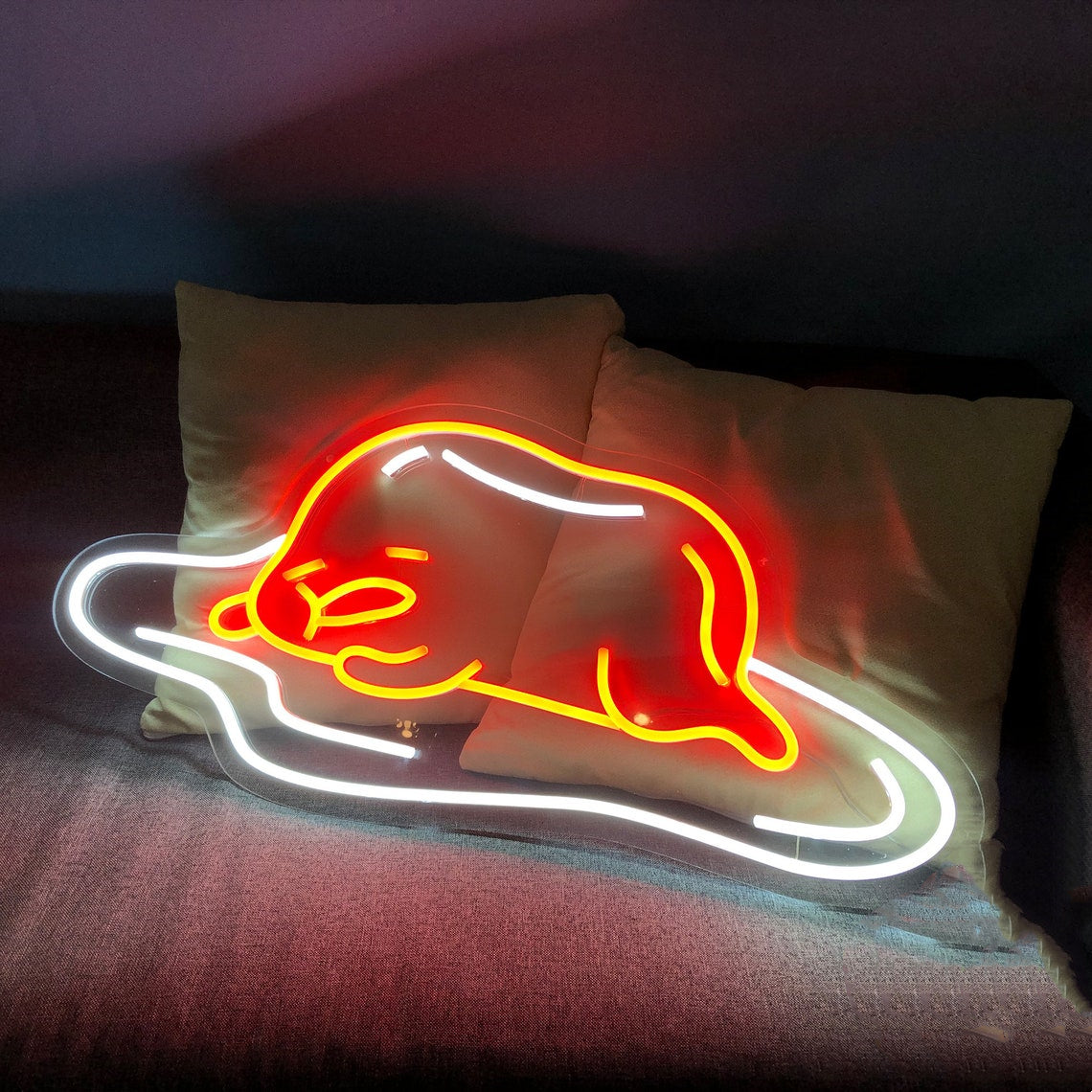 Snoozing omelette Snoozing Dog custom neon sign for home decor 2