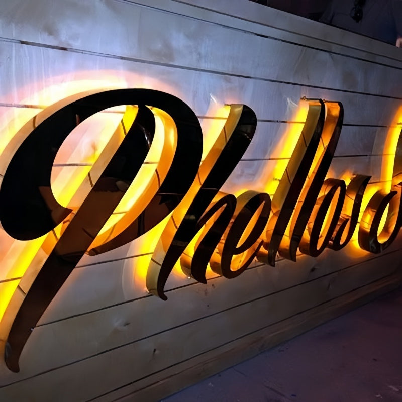 Custom led sign letters led light back lit logo illuminated billboard storefront signage backlit led letters