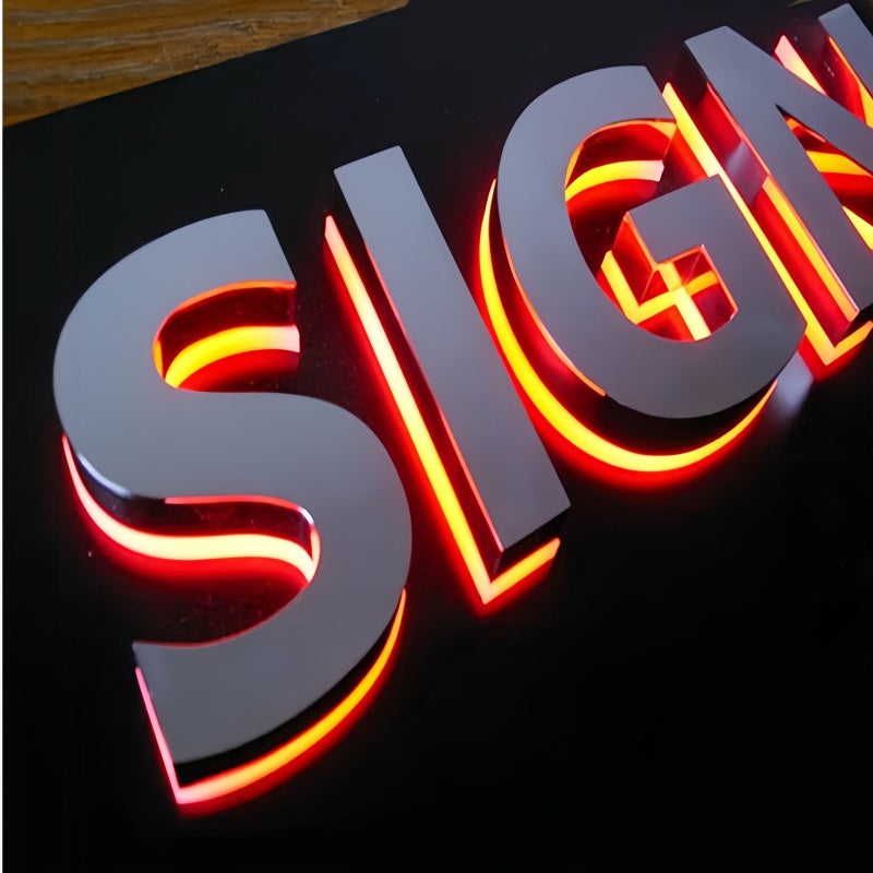 Custom led sign letters led light back lit logo illuminated billboard storefront signage backlit led letters