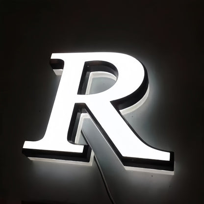 Custom led sign letters led light front lit logo illuminated billboard storefront signage frontlit led letters