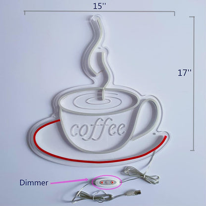 coffee custom neon sign for restaurant coffee decor size