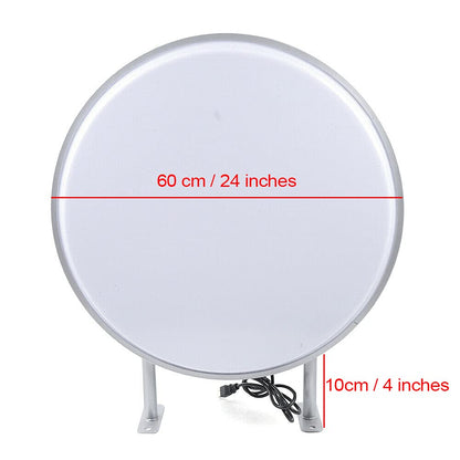 custom round light box size 2