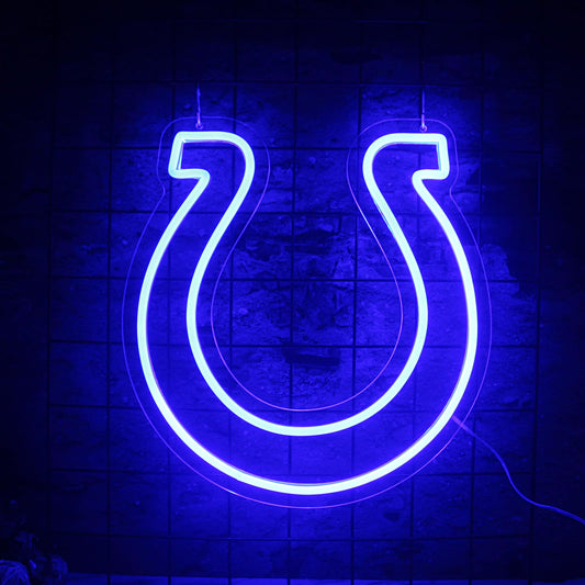 Indianapolis Colts Team Logo Football Neon Sign