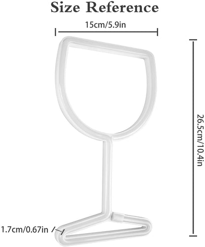 wine glasses neon sign bar & party neon sign size